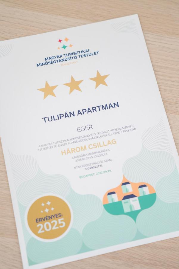 אגר Tulipan Apartman מראה חיצוני תמונה